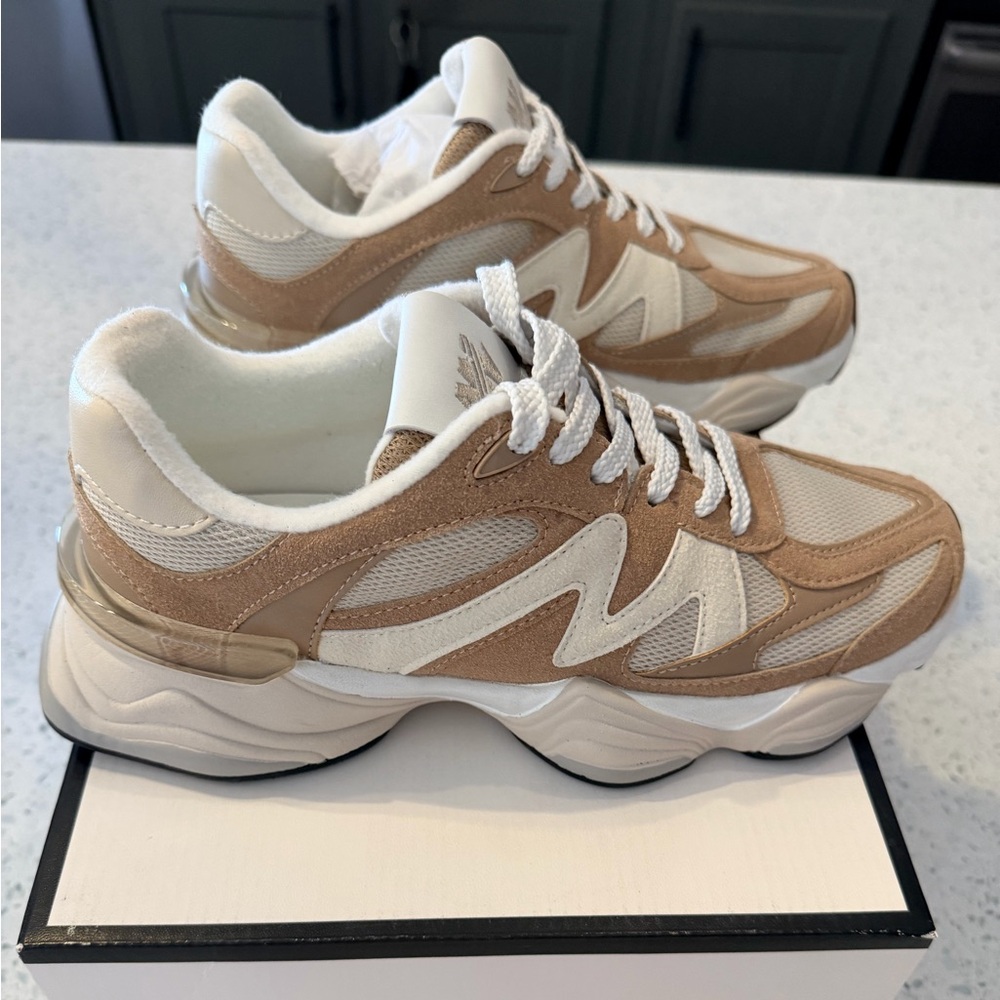 Steve Madden SEBI Sneakers Taupe Multi Size 7 NIB Trendy Casual Sneaker - Picture 3 of 10